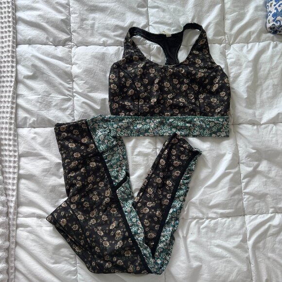 Free People x FP Movement Floral Printed Synergy Strappy Back Sports Bra - Picture 9 of 9